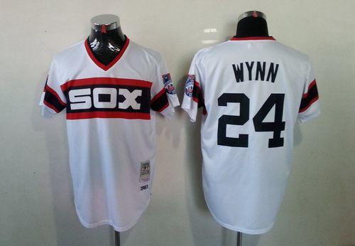 Mitchell And Ness 1983 White Sox #24 Early Wynn White Throwback Stitched MLB Jersey - Click Image to Close